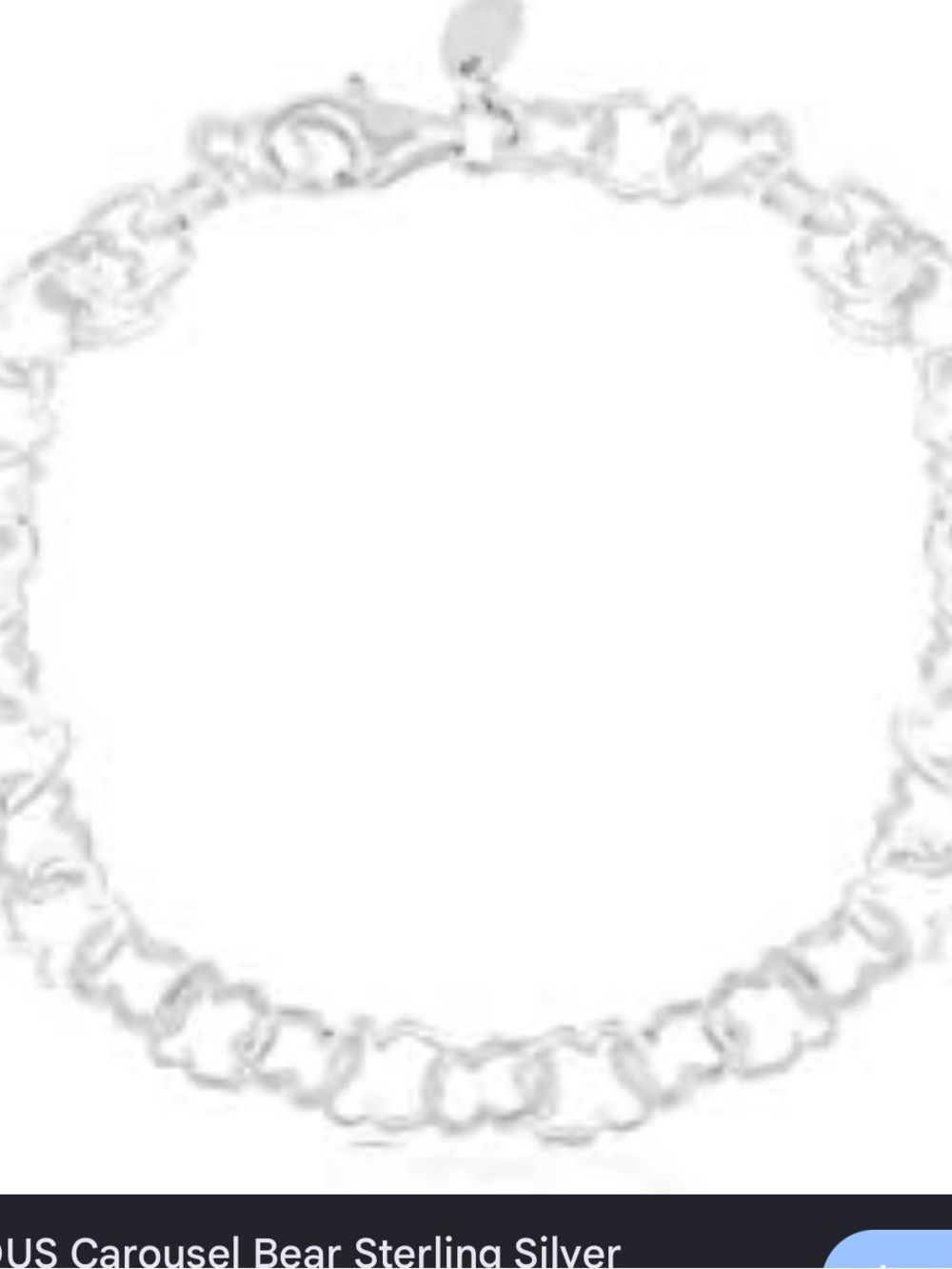 Tous Sterling Silver Bear Link Bracelet - Silver